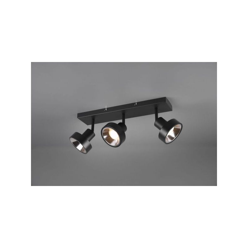 foto del prodotto trio faretto leon 800700332 nero l.44cm