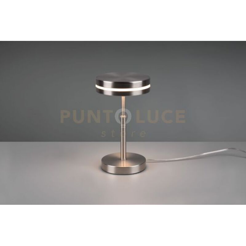 foto del prodotto trio franklin lampada da tavolo led 6w 700lm, 3000k acciaio satinato h. 25cm