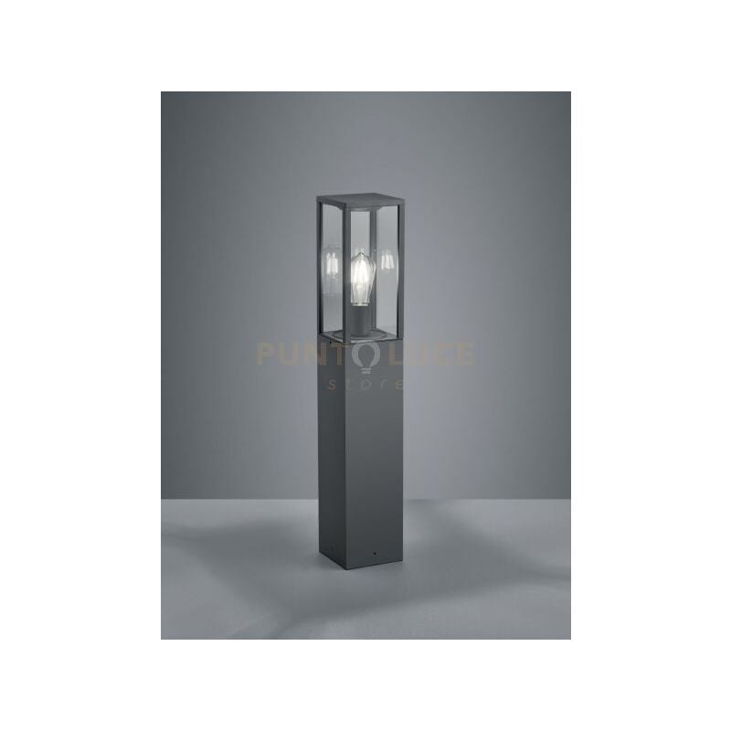 foto del prodotto trio garonne palo alto da esterno rettangolare in fusione colore antracite h. 80cm 1 luce attacco e27