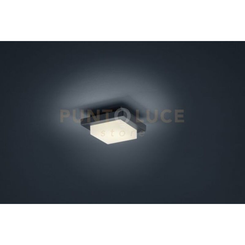 foto del prodotto trio hondo applique plafoniera led quadrata antracite cm.14x14cm 3000k 330lm 3,5w