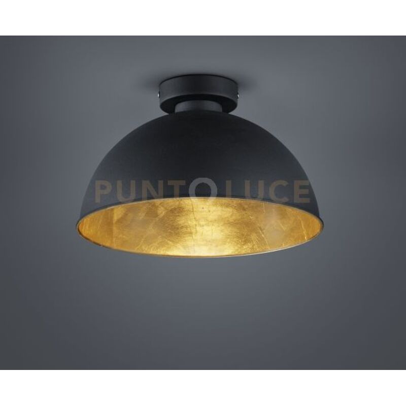 foto del prodotto trio jimmy plafoniera metallo nero oro d.31cm 1 luce attacco e27