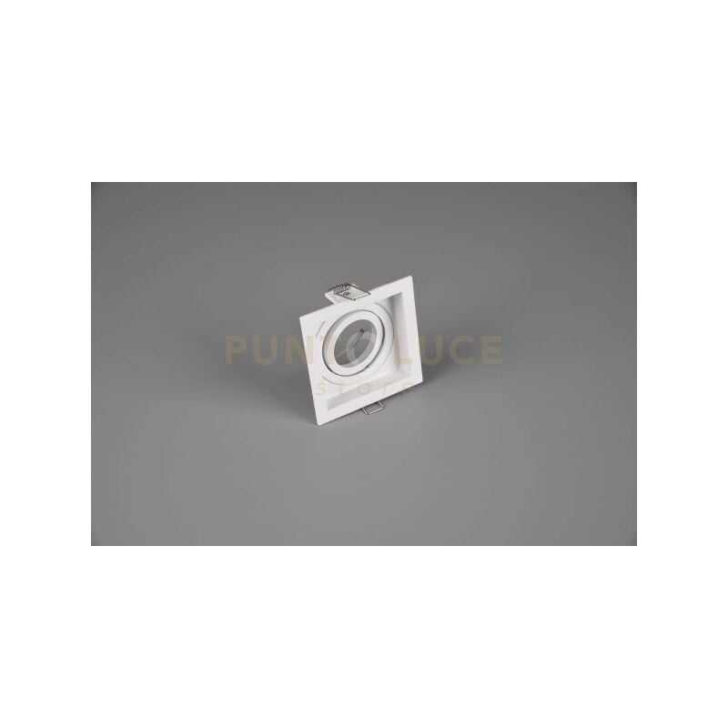 foto del prodotto trio kenai faretto da incasso quadrato orientabile bianco l. 9,2cm 1 luce attacco gu10