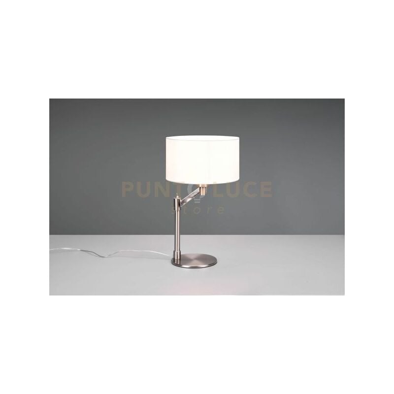 foto del prodotto trio lampada cassio h.48cm con paralume bianco e metallo acciaio 514400107