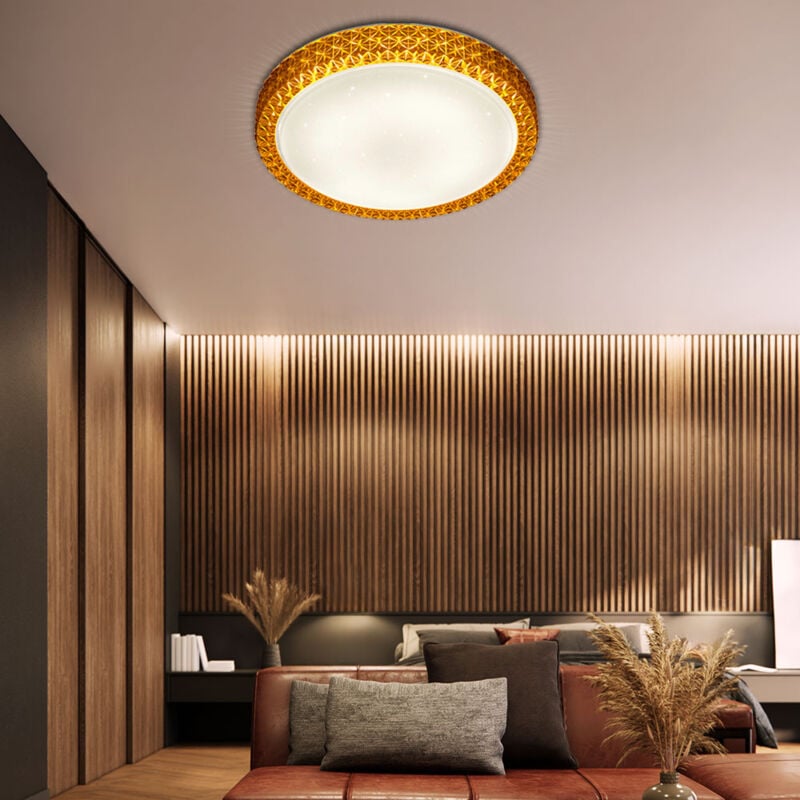 foto del prodotto trio lampada da soffitto a led da 24 watt studio lampada da cielo stellato in cristallo luci di realt r62422113