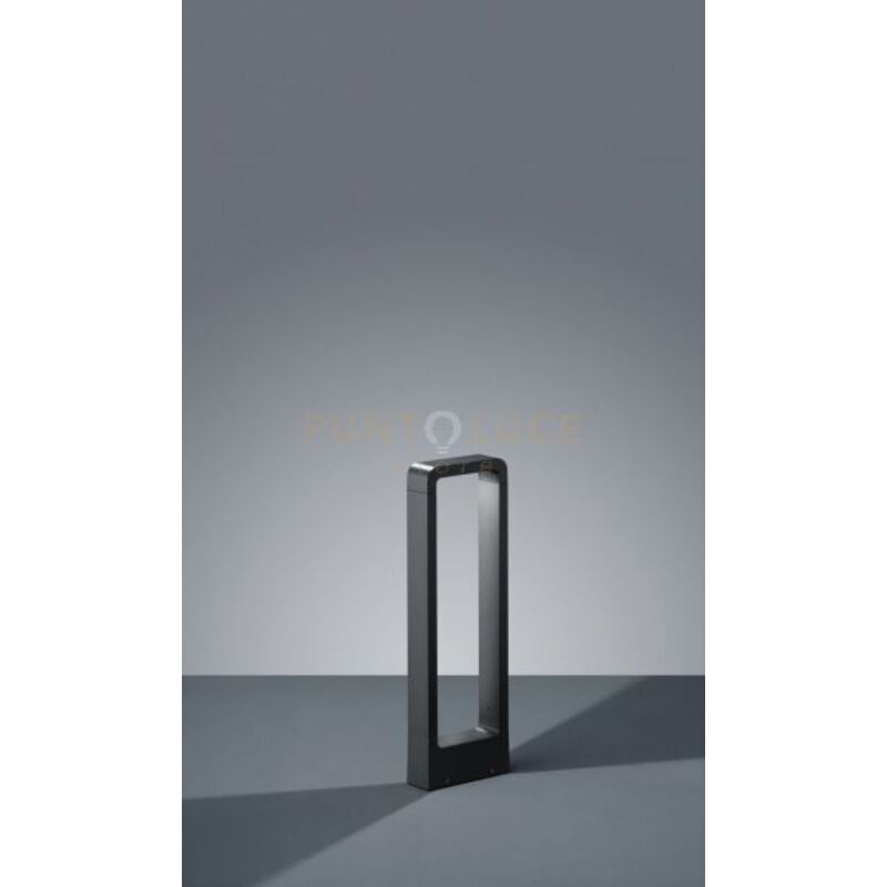 foto del prodotto trio lampione esterno giardino led palo rettangolare antracite h 50 reno gd