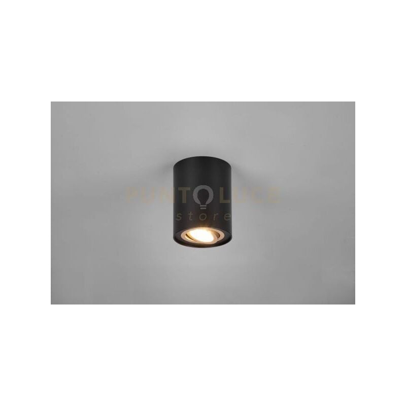 foto del prodotto trio leuchten cookie cilindro spot orientabile nero oro d. 9,6cm h. 12,5cm 1 luce attacco gu10