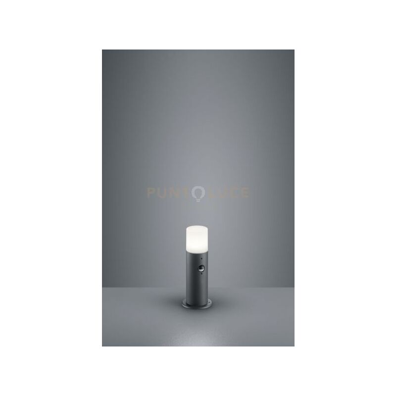 foto del prodotto trio leuchten hoosic lampione da esterni in alluminio, colore antracite bianco
