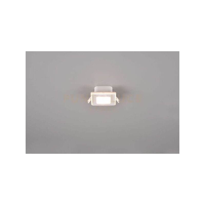 foto del prodotto trio leuchten nimbus faretto da incasso led 5w 450lm, 3000k quadrato bordo bianco accensioni separate 8,5cm x 8,5cm