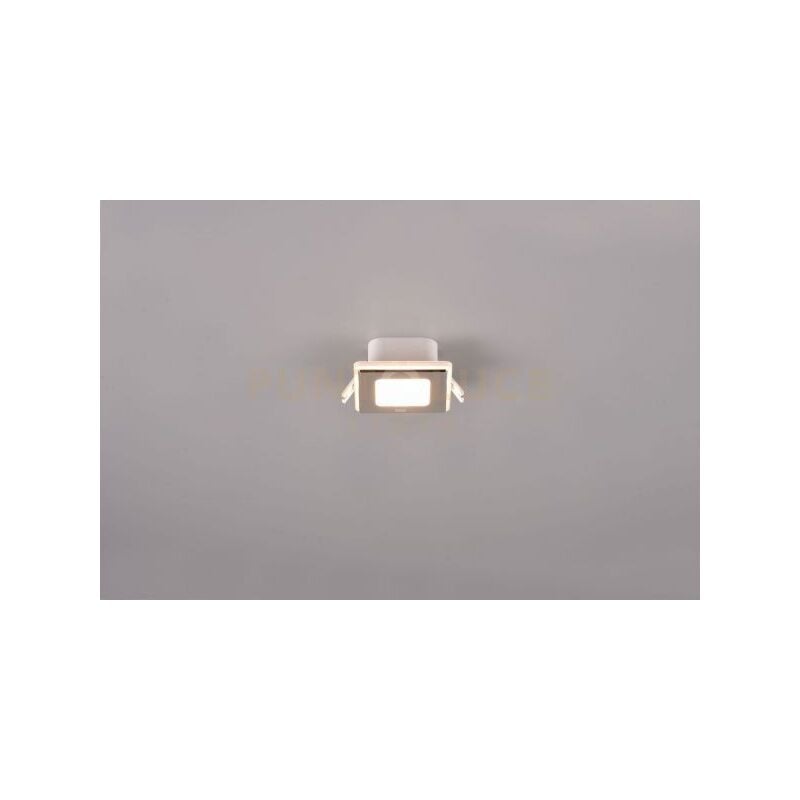 foto del prodotto trio leuchten nimbus faretto da incasso led 5w 450lm, 3000k quadrato bordo cromato accensioni separate 8,5cm x 8,5cm