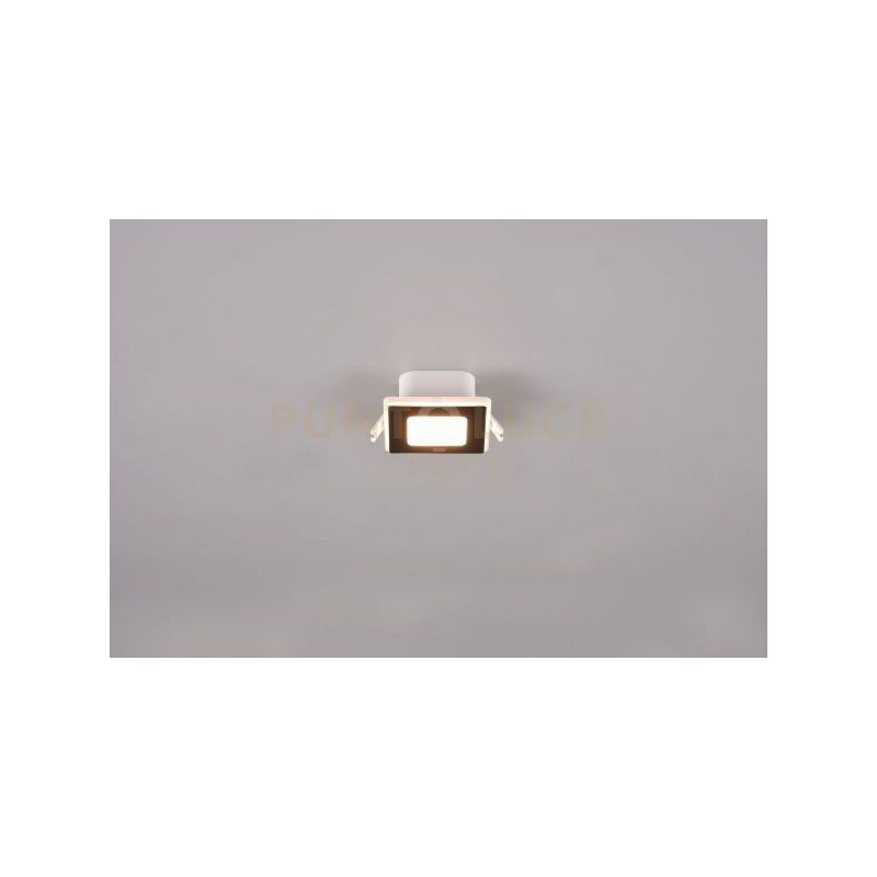 foto del prodotto trio leuchten nimbus faretto da incasso led 5w 450lm, 3000k quadrato bordo nero accensioni separate 8,5cm x 8,5cm