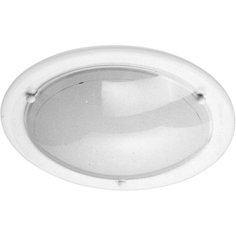 foto del prodotto trio leuchten plafoniera primo in metallo bianco con coppa in vetro diametro 30cm