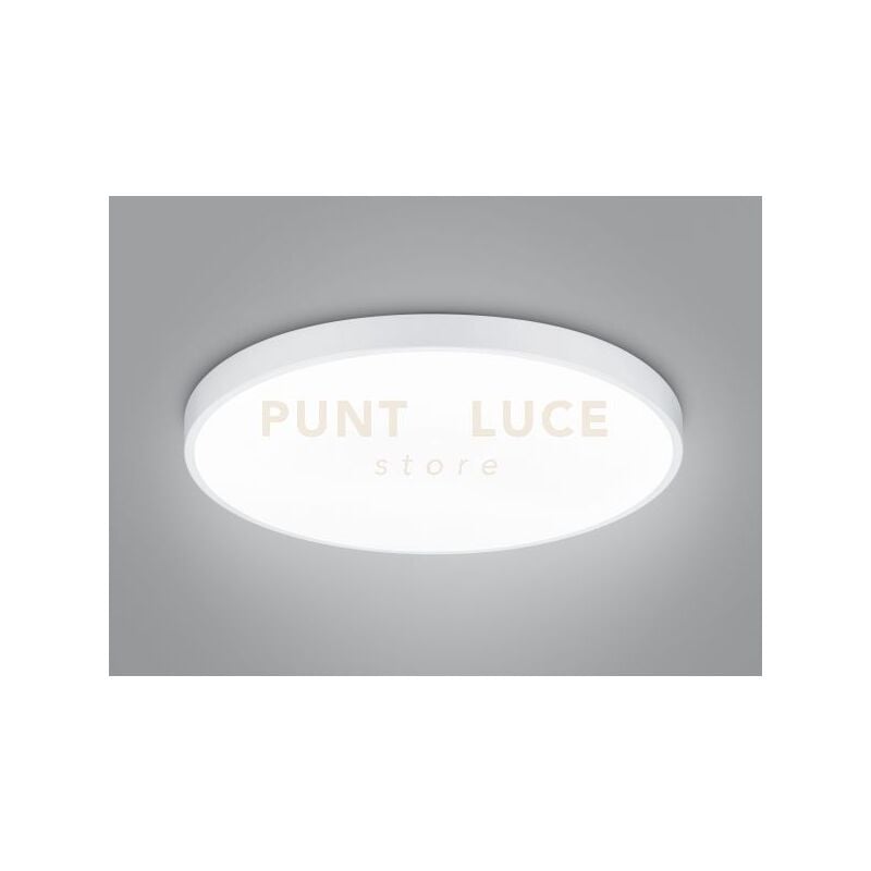foto del prodotto trio leuchten waco plafoniera led 51w 6200lm, 2300 3000 4000k dimmerabile metallo bianco con interruttore per variazione temperatura di colore led