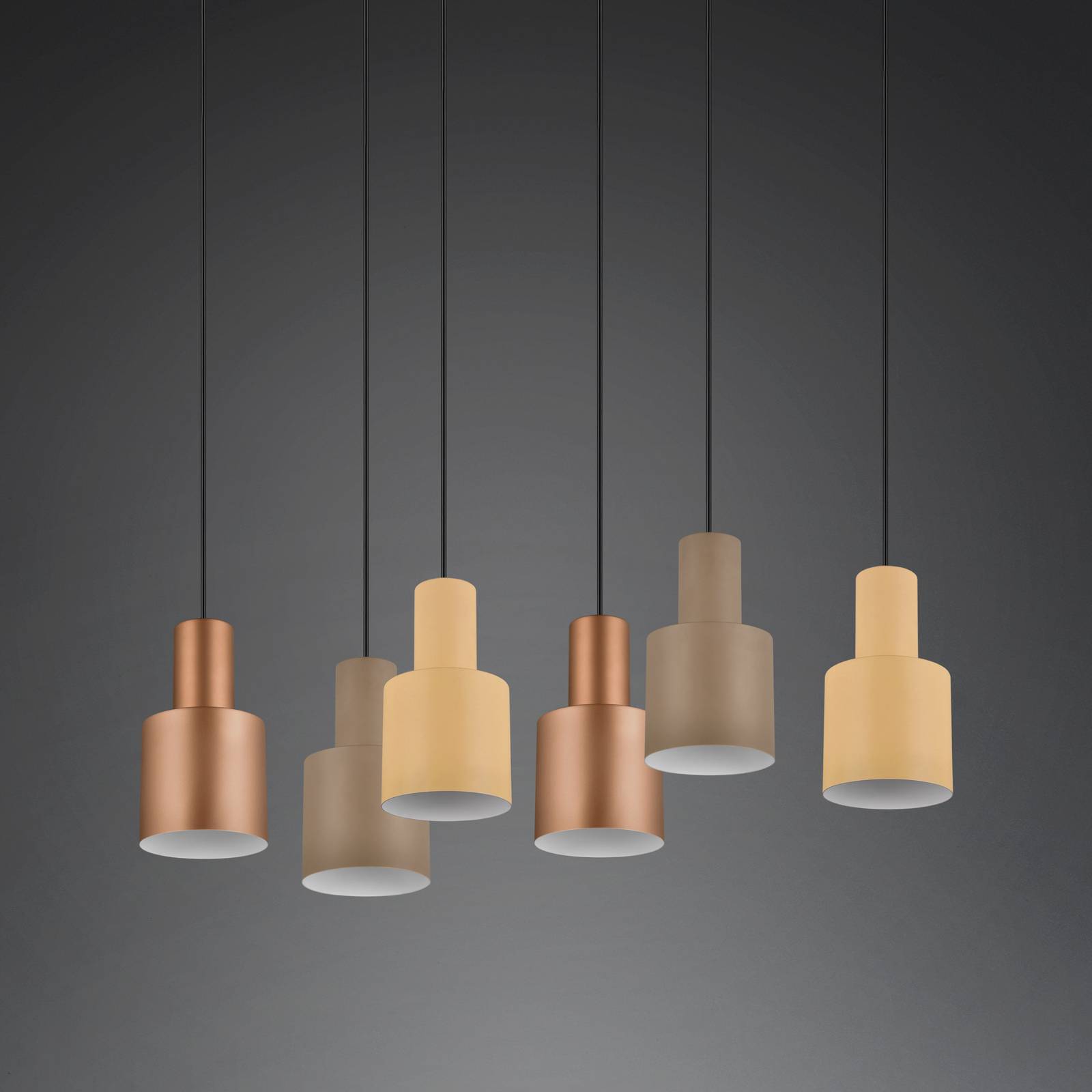 foto del prodotto trio lighting agudo lampada sospens. multicolore 6 luci sfalzata