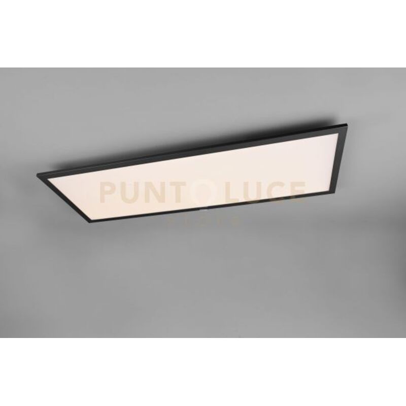 foto del prodotto trio lighting alpha plafoniera led 34w 4000lm, 3000k rettangolare bordo nero 80x29,5cm