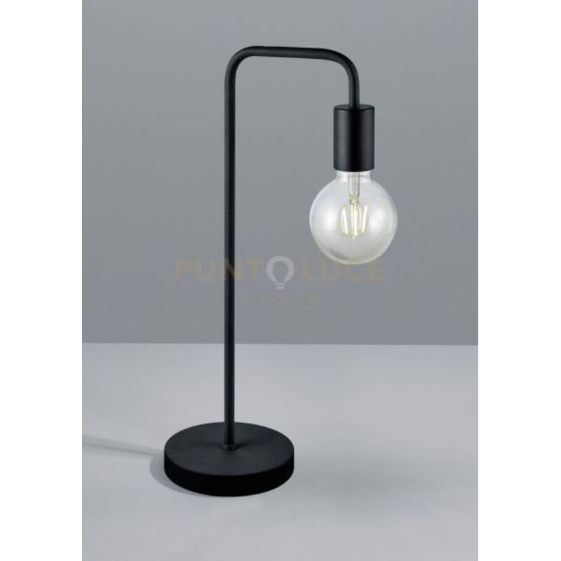 foto del prodotto trio lighting diallo lampada da tavolo tubo metallo nero h. 51cm 1 luce attacco e27