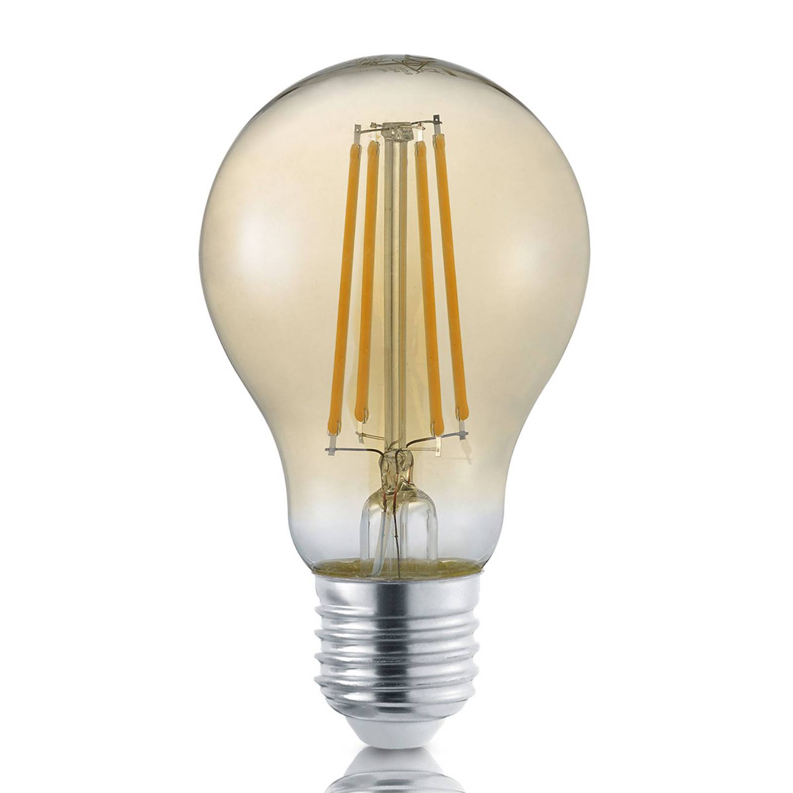 foto del prodotto trio lighting e27 8w lampadina led a filamento oro 2.700k
