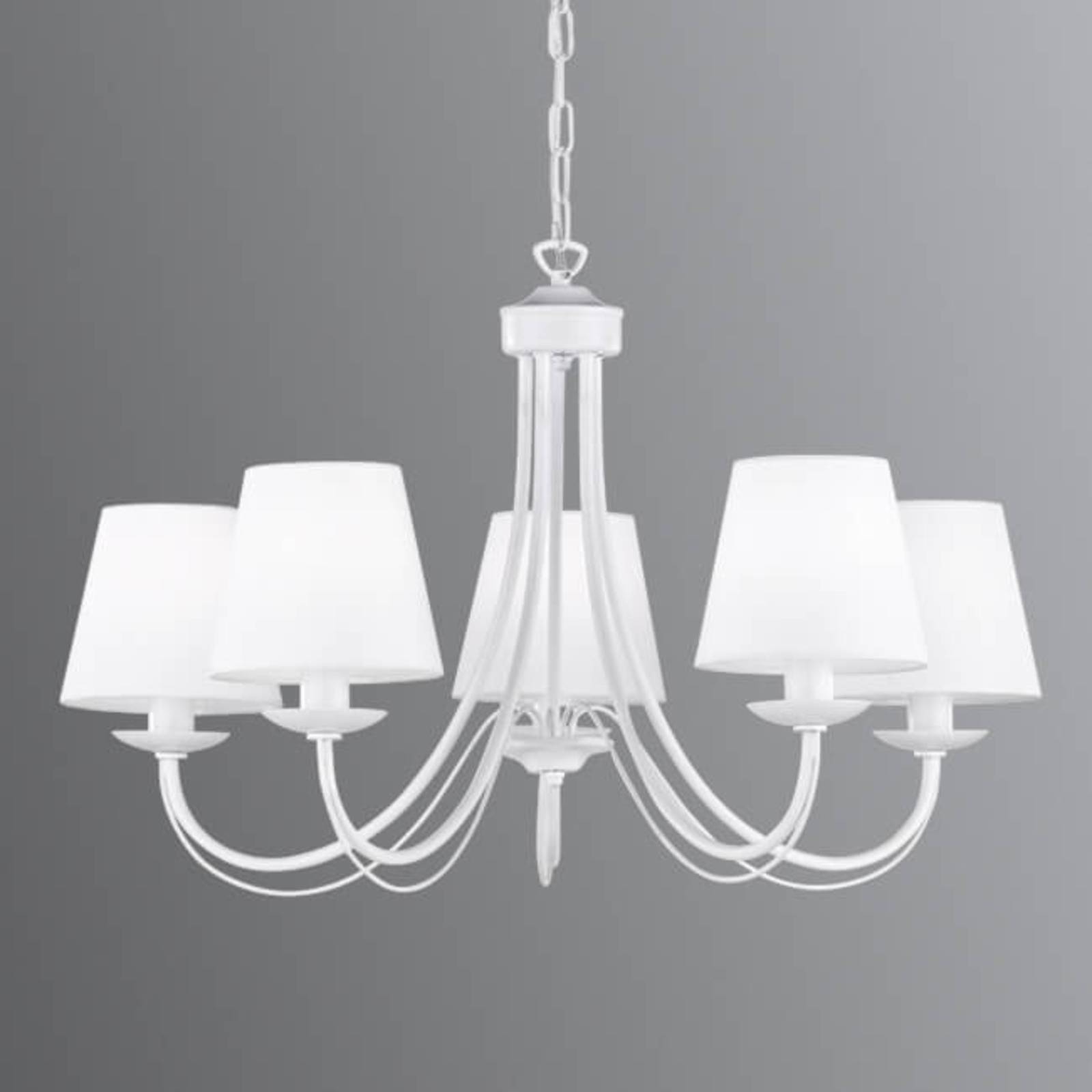 foto del prodotto trio lighting elegante lampadario cortez, 5 luci