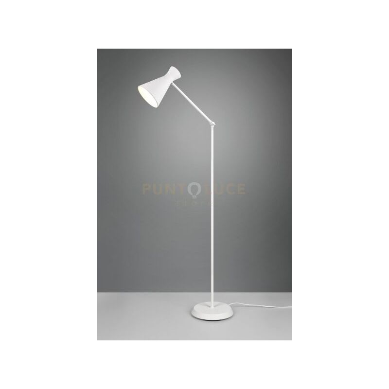 foto del prodotto trio lighting enzo piantana diffusore doppio cono metallo bianco h. 150cm 1 luce attacco e27