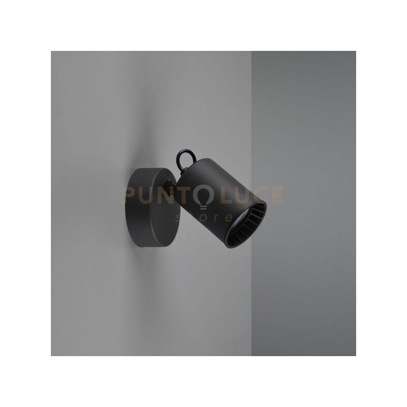 foto del prodotto trio lighting faretto da parete pago, 1 luce, nero