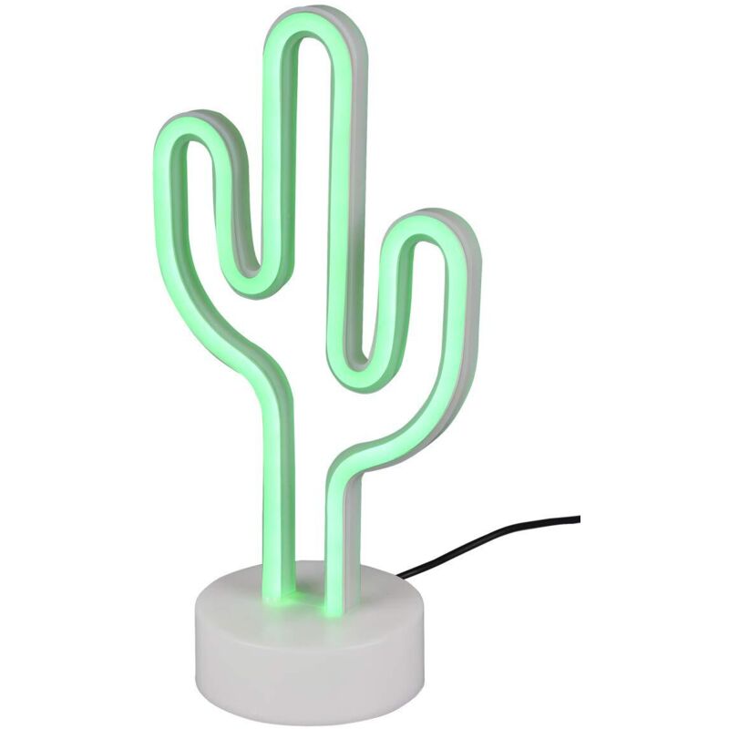 foto del prodotto trio lighting - italia cactus lampada da tavolo led 1,8w in plastica colore bianco con interruttore on/off r55220101