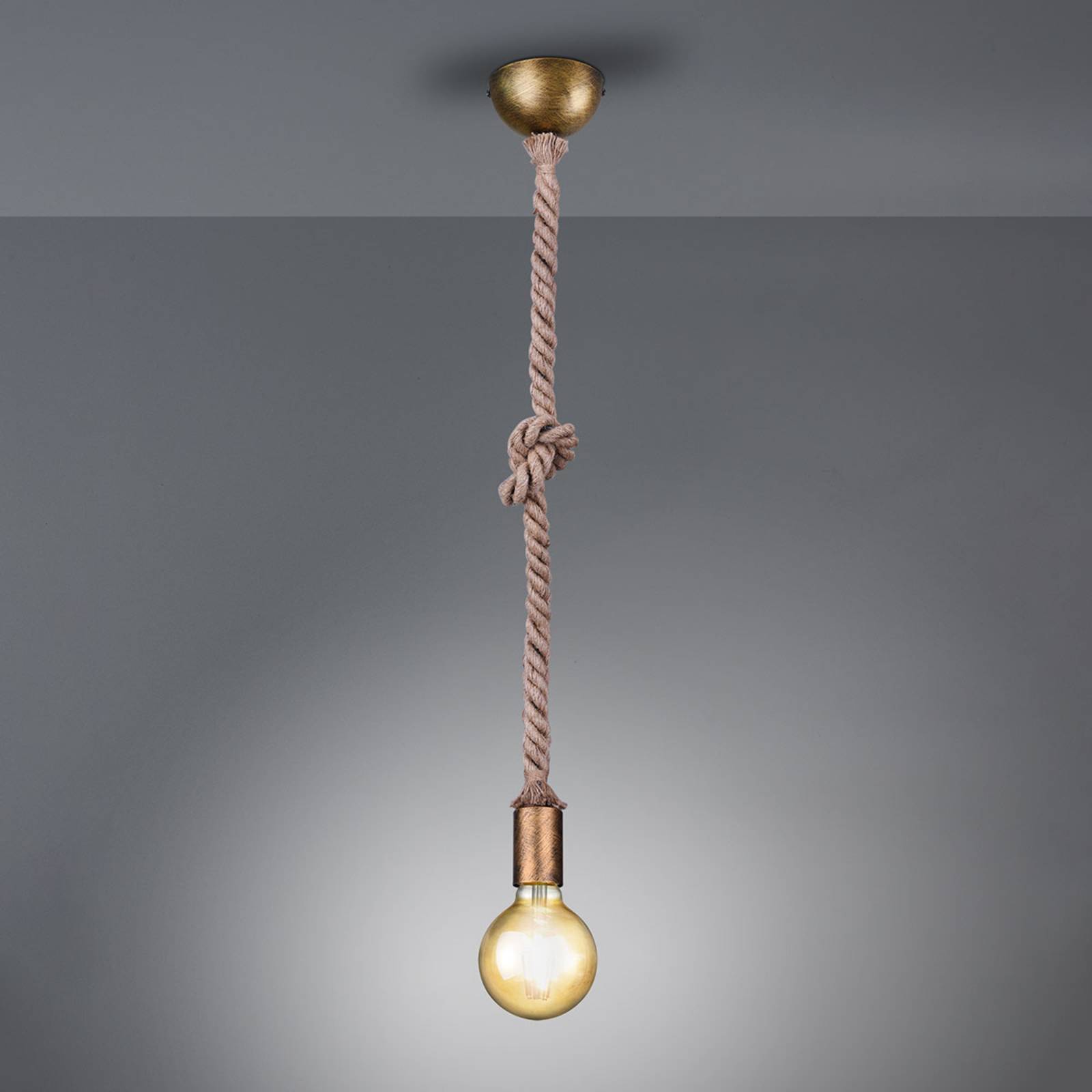 foto del prodotto trio lighting lampada a sospensione rope decorativa a 1 luce