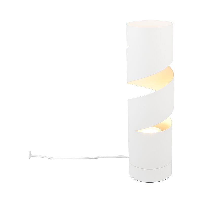 foto del prodotto trio lighting lampada da tavolo stream, bianca, altezza 35 cm, metallo, gu10