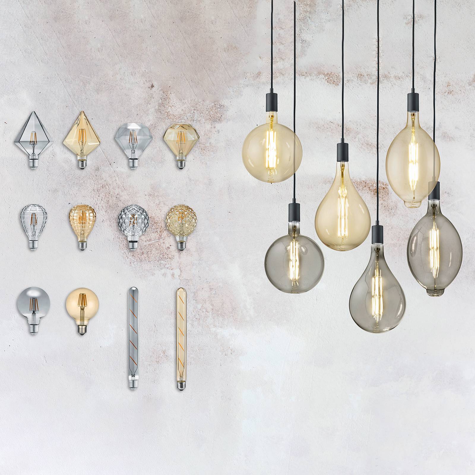 foto del prodotto trio lighting lampadina led globe e27 6w 2.700k ambra