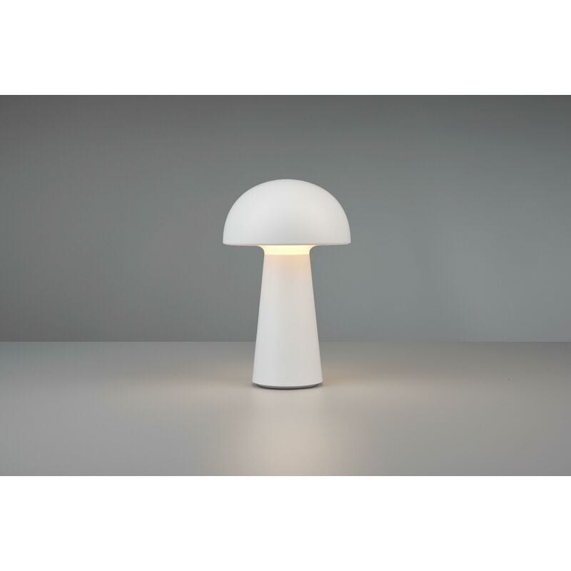 foto del prodotto trio lighting lennon lampada da appoggio led da esterno fungo ricaricabile usb bianca touch 4 intensita h. 22cm ip 44 r52176101