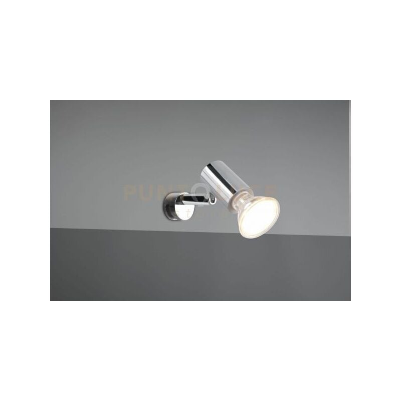 foto del prodotto trio lighting lorenzo h2o applique spot orientabile cromo da applicare su specchio ip44 p. 10cm 1 luce attacco gu10