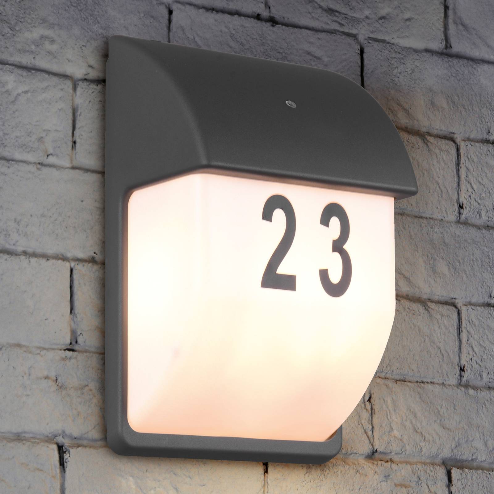 foto del prodotto trio lighting mersey numero civico con luce sensore crepuscolare