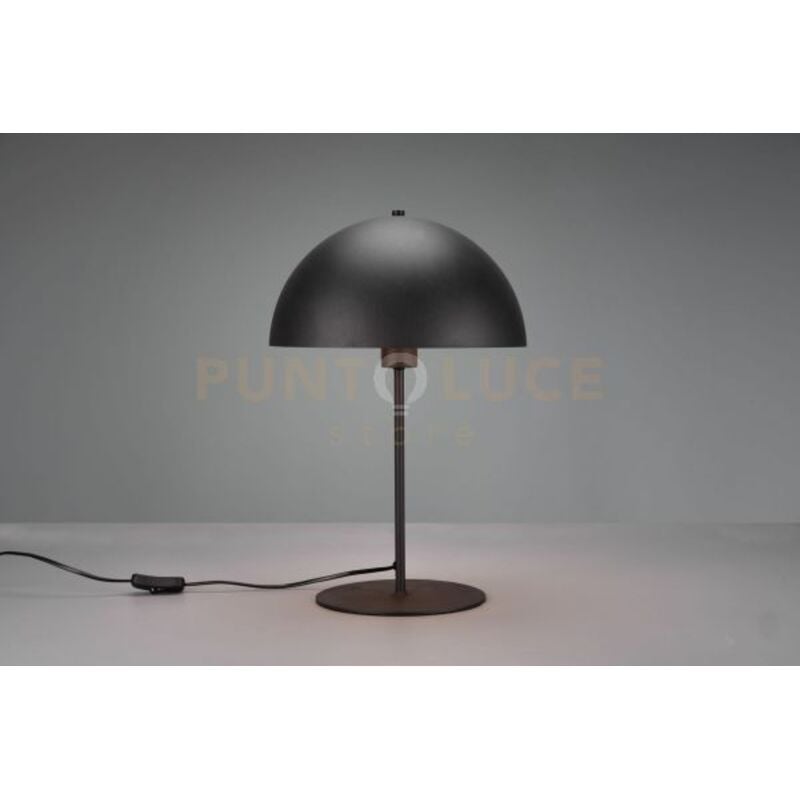 foto del prodotto trio lighting nola lampada da tavolo metallo nero forma fungo h. 45cm 1 luce attacco e14