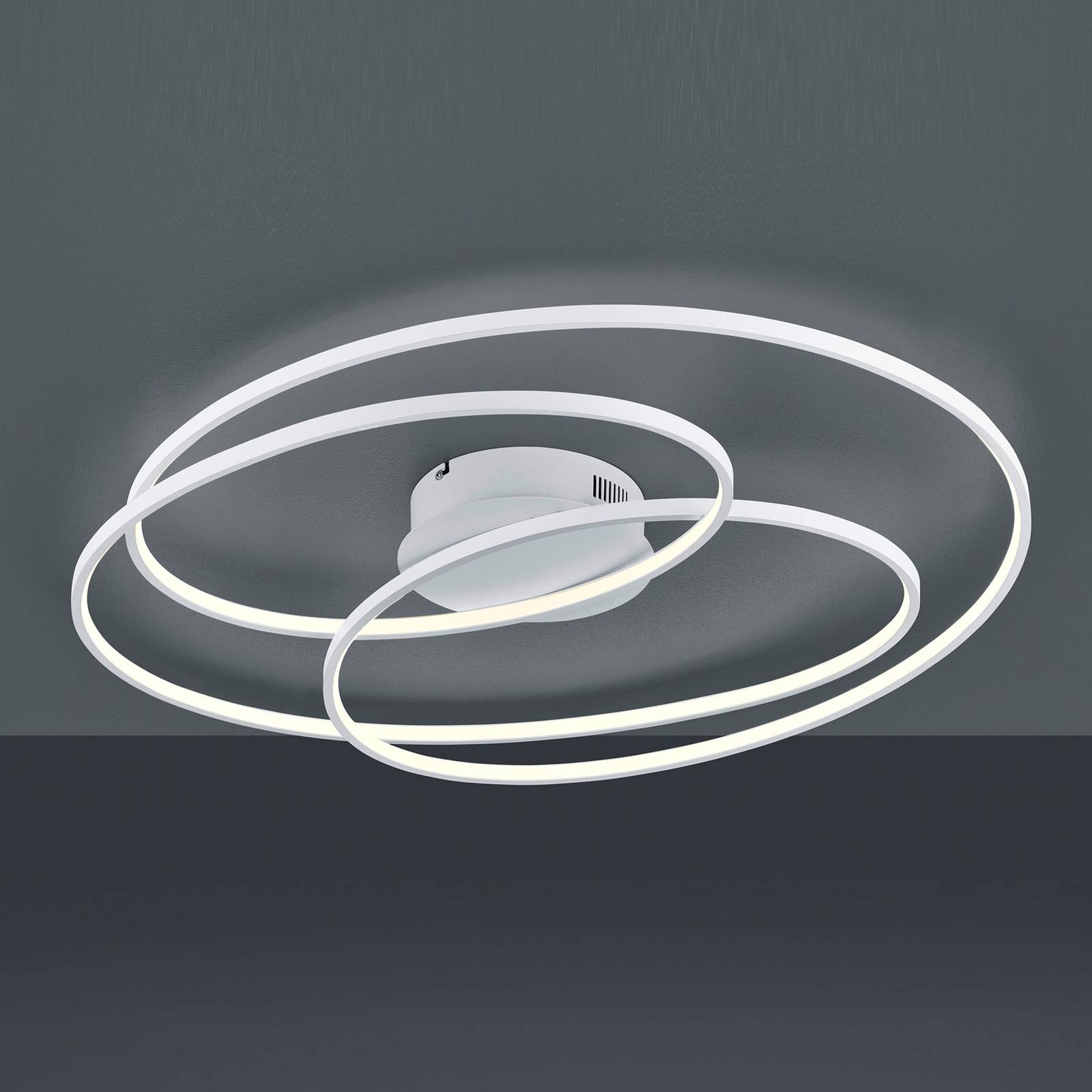 foto del prodotto trio lighting plafoniera led gale, 80 cm, bianco satinato
