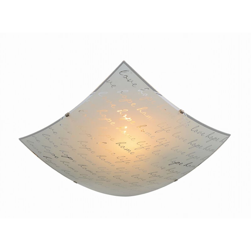 foto del prodotto trio lighting plafoniera signa vetro decoro firma 40x40