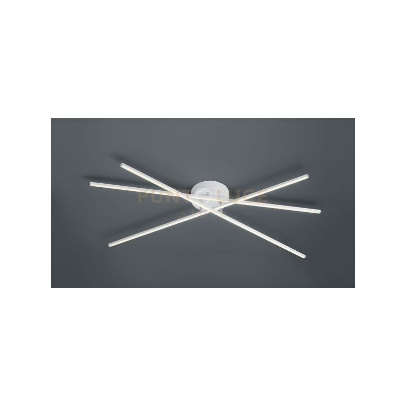 foto del prodotto trio lighting plafoniera tiriac led grande 3 bacchette orientabili di metallo bianco opaco con regolazione 671610331
