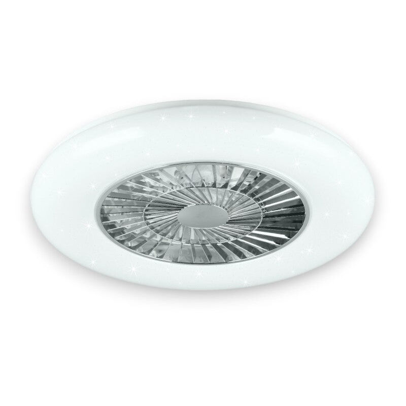 foto del prodotto trio lighting ventilatore plafoniera con tre modalit luce led a soffitto con ventilatore e telecomando diametro 60 cm