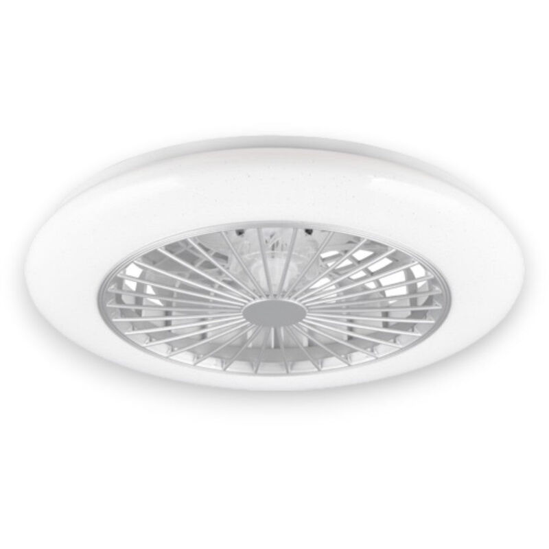 foto del prodotto trio lighting ventilatore plafoniera luce led a soffitto con ventilatore e telecomando diametro 50 cm