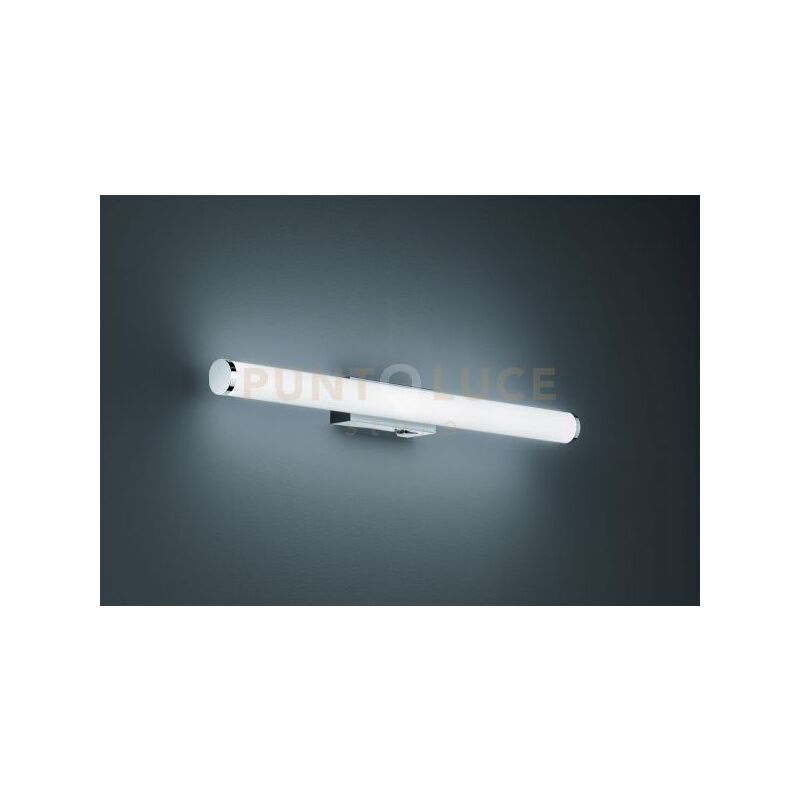 foto del prodotto trio mattimo applique led 6,5w 680lm, 3000k per bagno metallo cromato e diffusore bianco ip44 con interruttore l. 60cm
