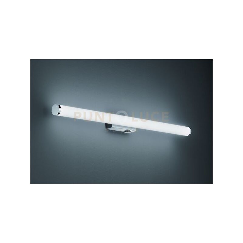 foto del prodotto trio mattimo applique led 8,6w 880lm, 3000k per bagno metallo cromato e diffusore bianco ip44 con interruttore l. 80,4cm