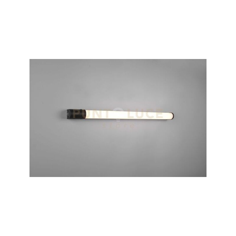 foto del prodotto trio piera h2o applique led 16w 1650lm, 3000k bordo nero con presa corrente ed interruttore ip44 l. 79cm