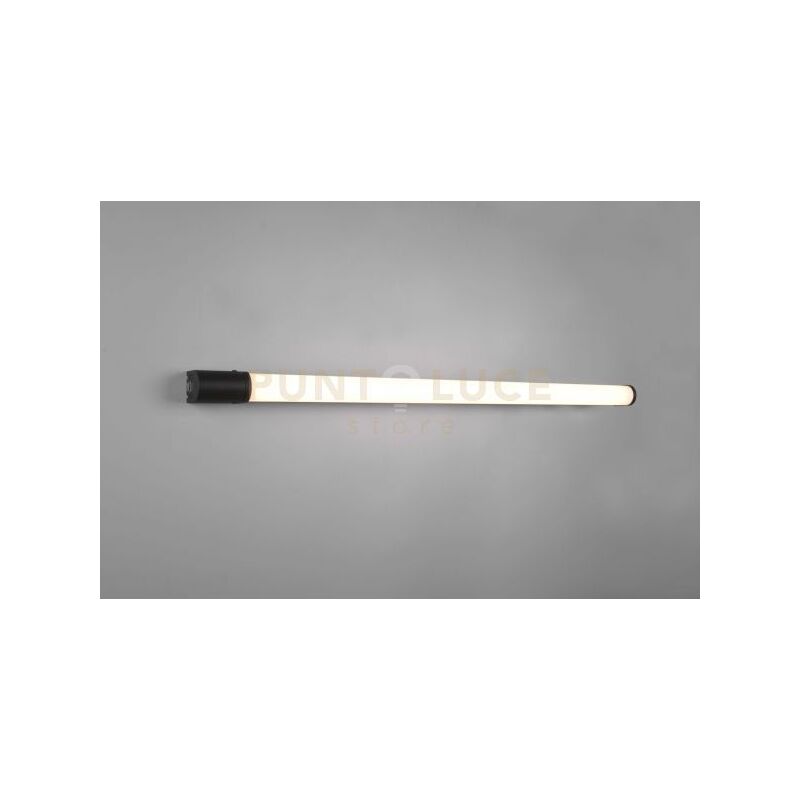 foto del prodotto trio piera h2o applique led 21w 2200lm, 3000k bordo nero con presa corrente ed interruttore ip44 l. 119cm