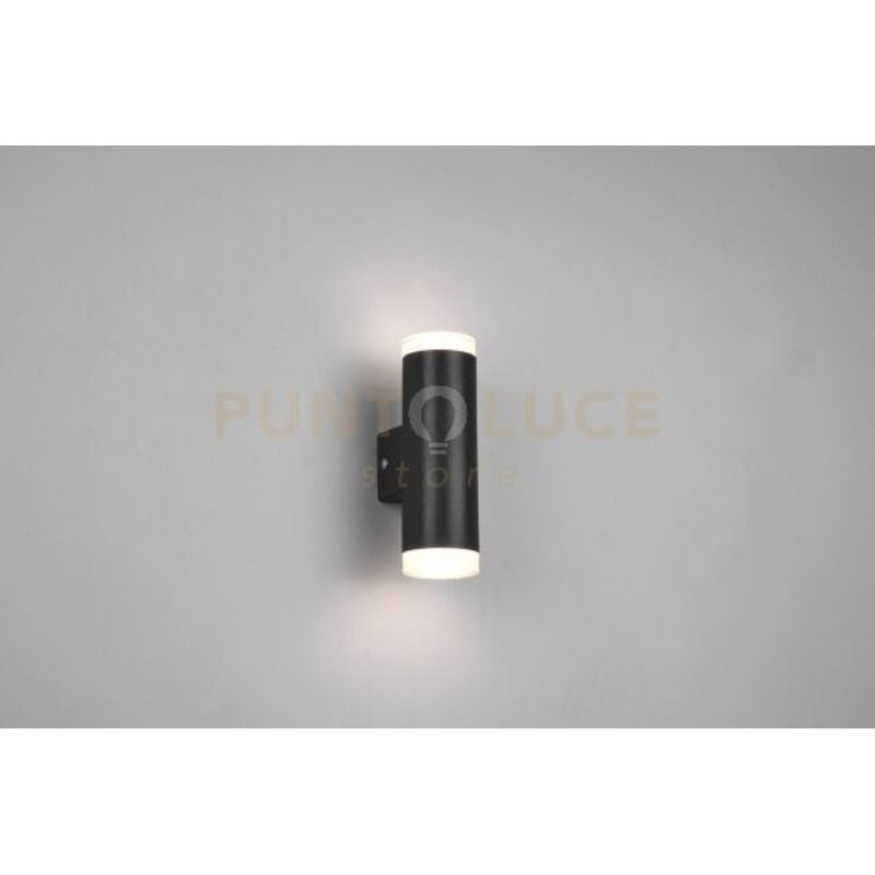 foto del prodotto trio ray h2o applique bi emissione nera ip44 h.16,6cm led 8w 680lm, 3000k
