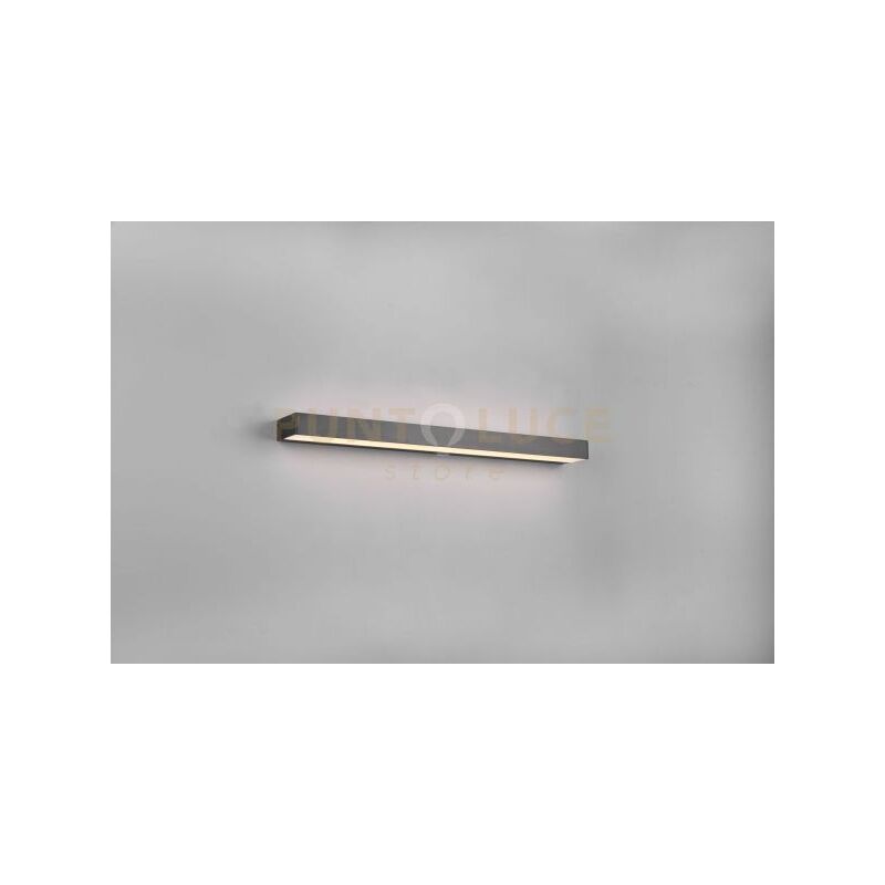 foto del prodotto trio rocco h2o applique led 8w 800lm, 3000k bi emissione nero ip44 l. 60cm