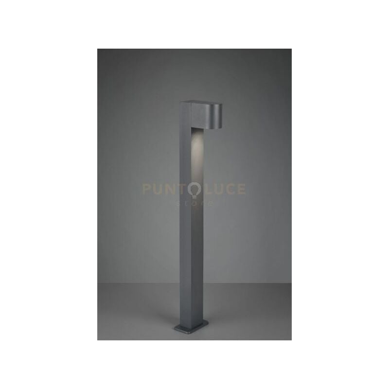 foto del prodotto trio roya palo alto da esterno fusione alluminio stondata antracite ip44 h.100cm 1 luce attacco gu10