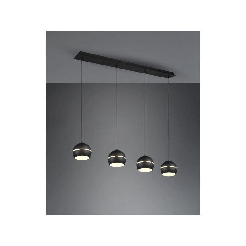 foto del prodotto trio sospensione fletcher barra 4 diffusori sfera nero 313300432