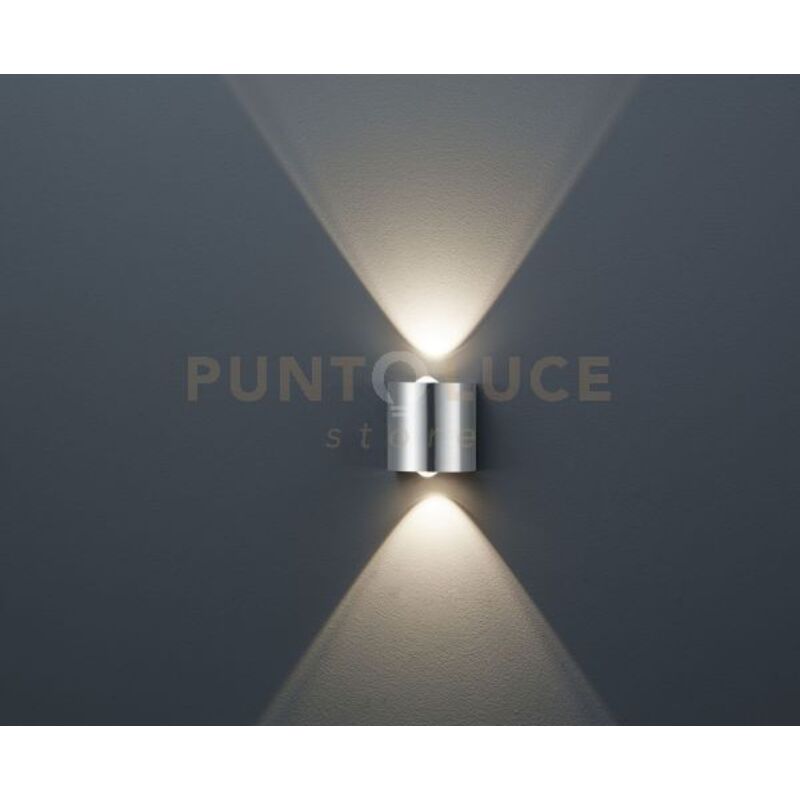foto del prodotto trio wales applique led 6,2 w 620 lm, 3.000 k acciaio doppia luce cm9x9