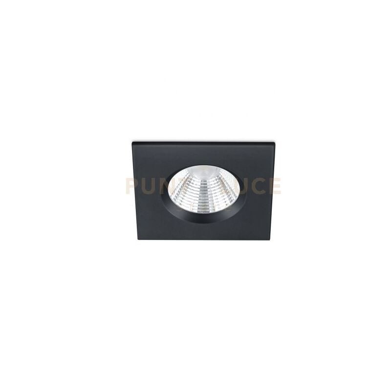 foto del prodotto trio zagros faretto da incasso led 5,5w 345lm, 3000k quadrato nero dimmerabile ip65 8,5cmx8,5cm