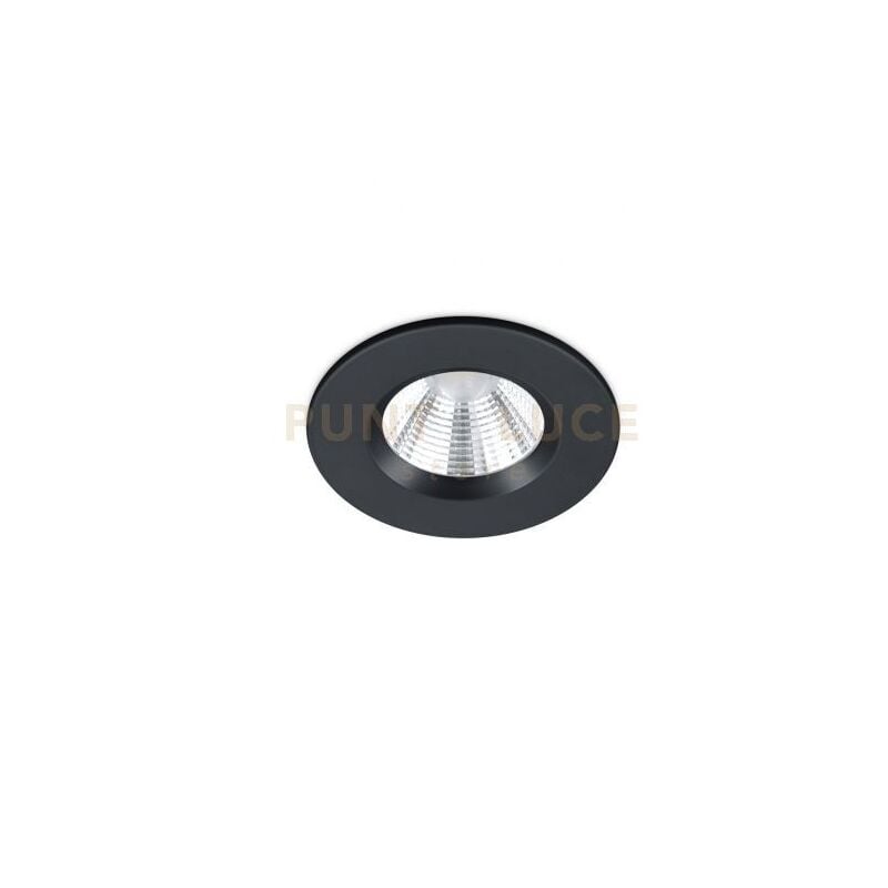 foto del prodotto trio zagros faretto da incasso led 5,5w 345lm, 3000k rotondo nero dimmerabile ip65 diam. 8,5cm