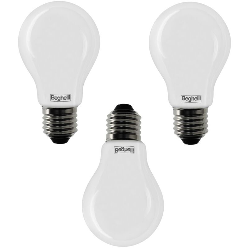foto del prodotto tripack lampada led goccia e27 8w 4000k tuttovetro
