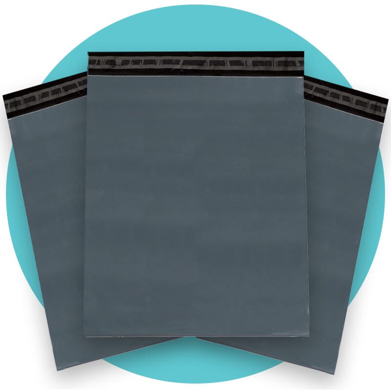 foto del prodotto triplast 14 x 16 cm, in plastica, per spedizioni postali, colore grigio confezione da 100 