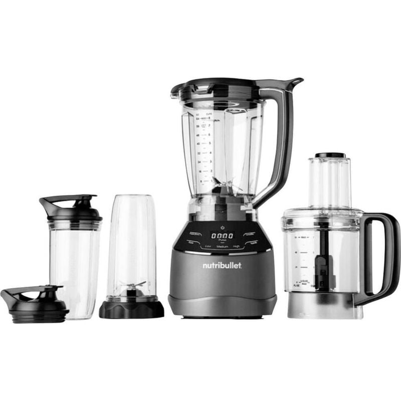 foto del prodotto triple prep, robot da cucina, frullatore multifunzione, potenza 1500w, caraffa 1.8l, ciotola robot da 1,6l, disco per affettare e sminuzzare, lama